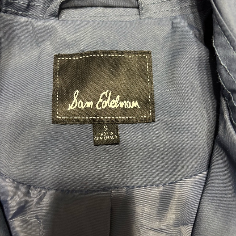 Sam Edelman Steel Blue Structured Trench Coat Size small - Picture 2 of 4